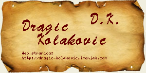Dragić Kolaković vizit kartica